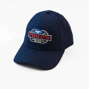 Front of Ford's Fish Shack Classic Baseball Cap in Aphotic Blue