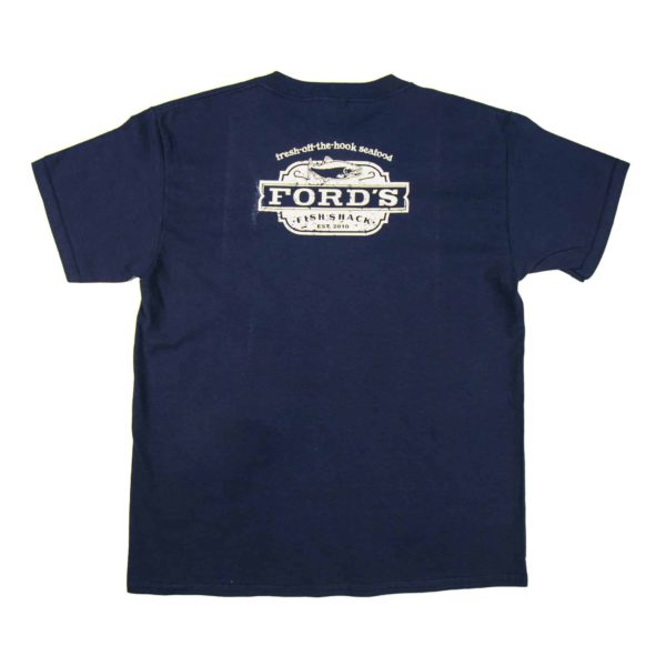 Back of Ford's Fish Shack T-Shirt in Aphotic Blue